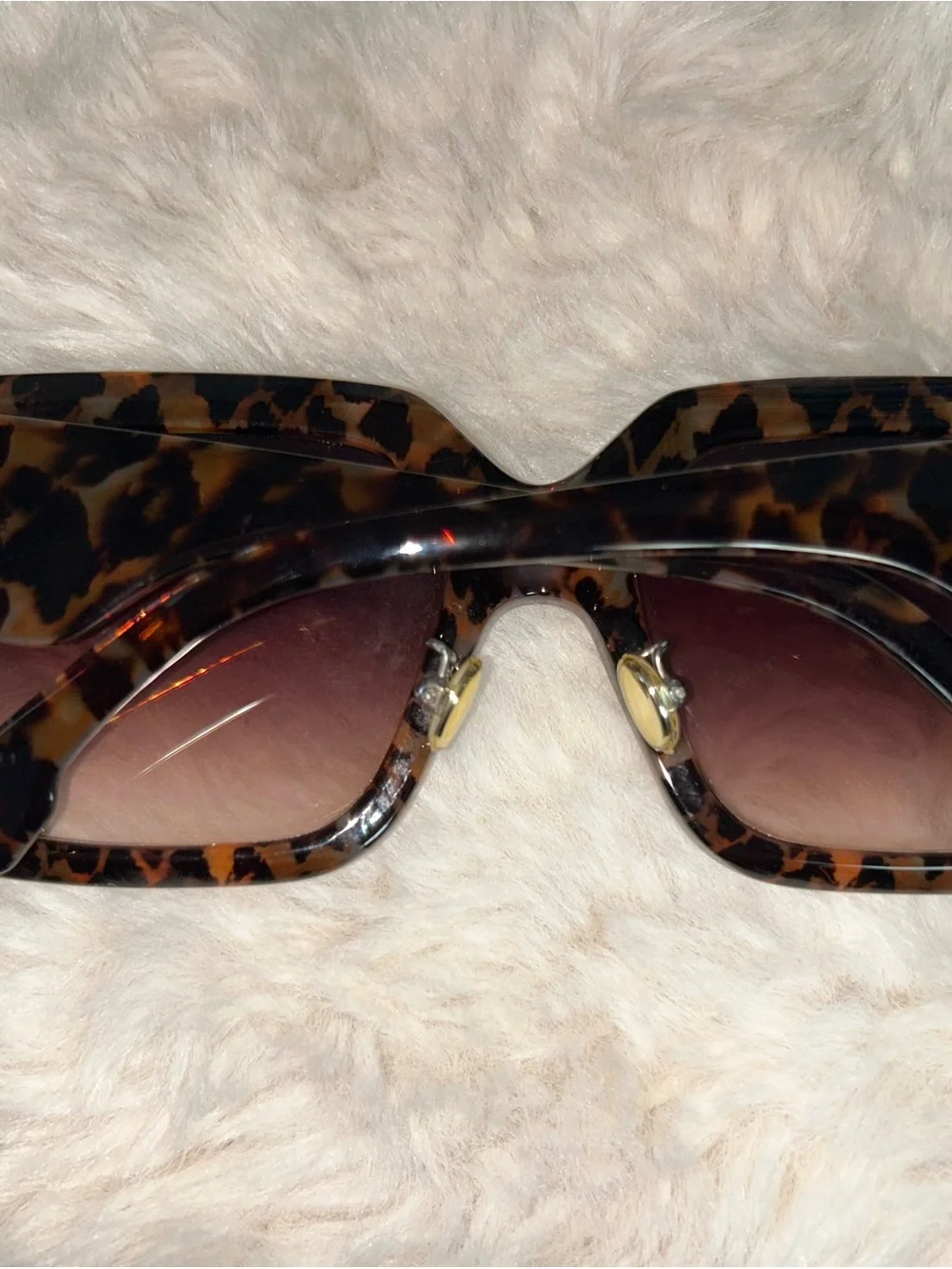 Tortoiseshell Oversized Square Sunglasses - Brown